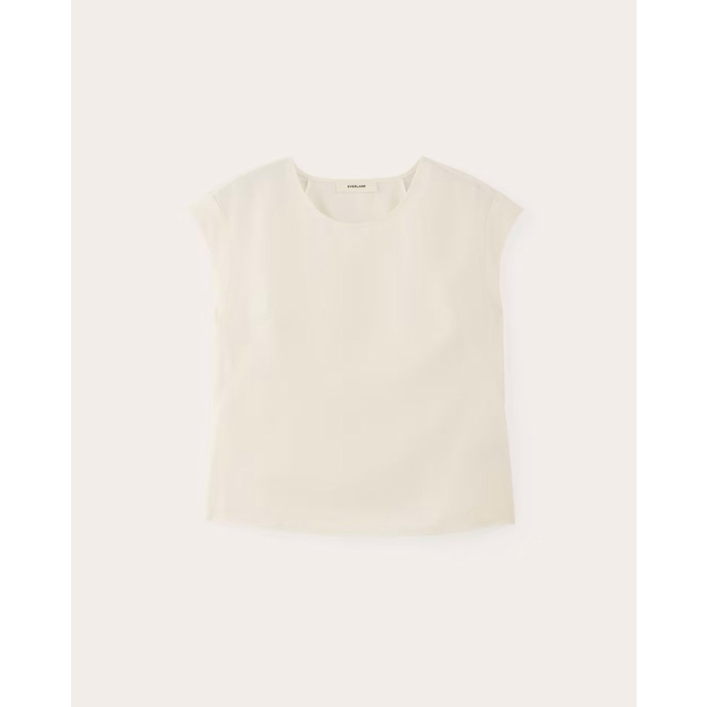 Sincerely Jules Faux Leather Off White Short Sleeve Top Small